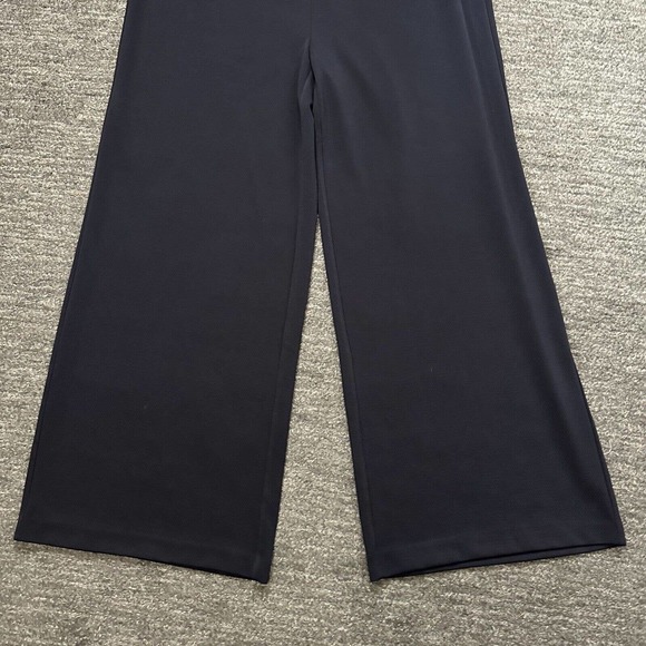 Chicos Travelers Pants Women XL 3 Blue Wide Leg Pull On Travel No Iron Nautical - Picture 5 of 13